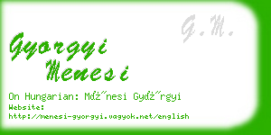 gyorgyi menesi business card